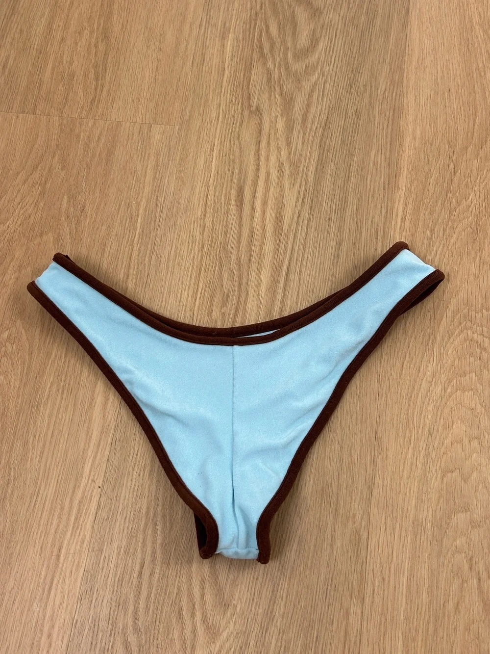 Frankies Bikinis Katarina Terry Cheeky Bikini Bottom in Dolphin L
